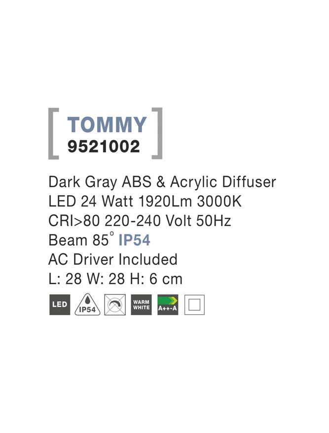 Plafoniera exterior Nova Luce TOMMY 9521002