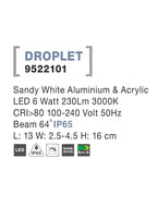 Aplica exterior Nova Luce DROPLET 9522101