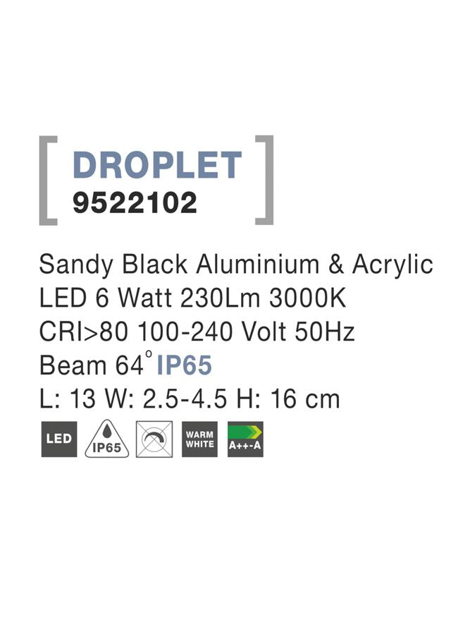 Aplica exterior Nova Luce DROPLET 9522102