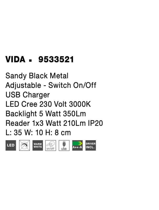 Aplica Nova Luce VIDA 9533521
