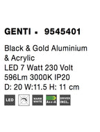 Aplica Nova Luce GENTI 9545401
