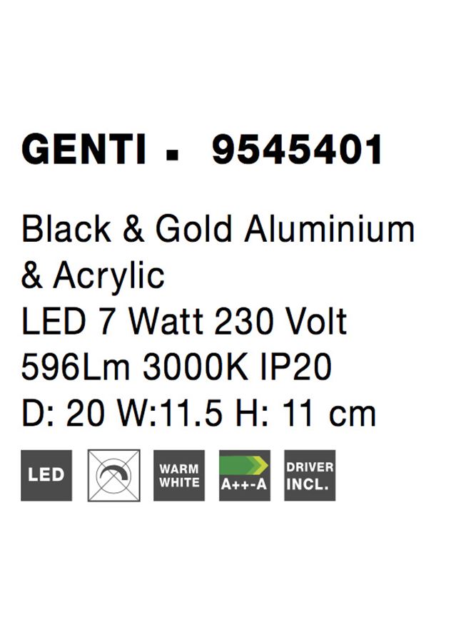 Aplica Nova Luce GENTI 9545401