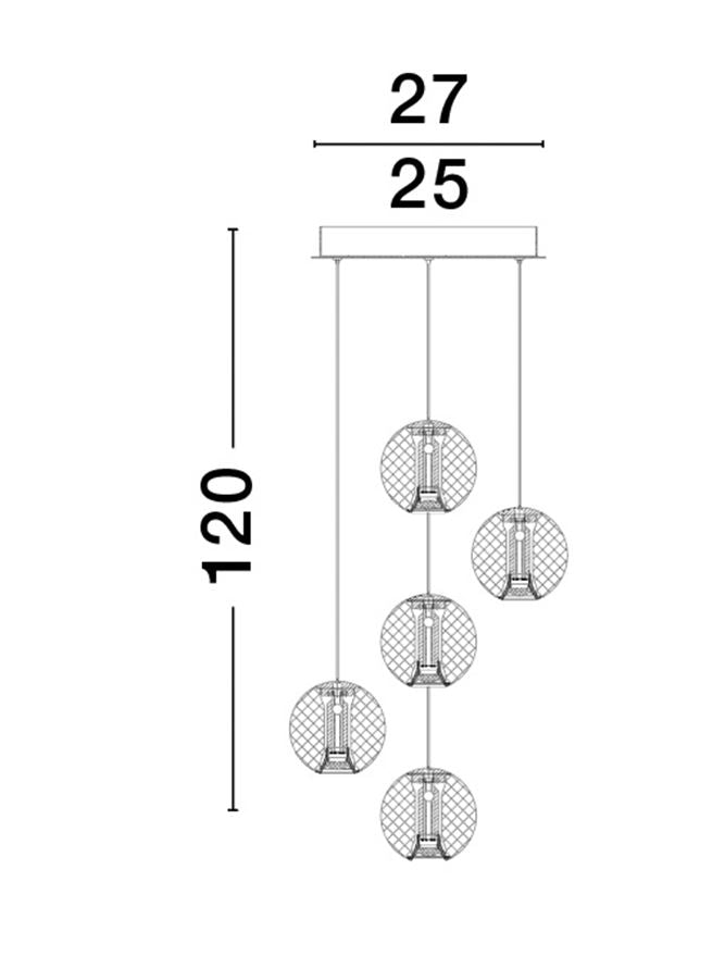 Candelabru Nova Luce BRILLANTE 9695209