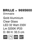 Plafoniera Nova Luce BRILLE 9695600