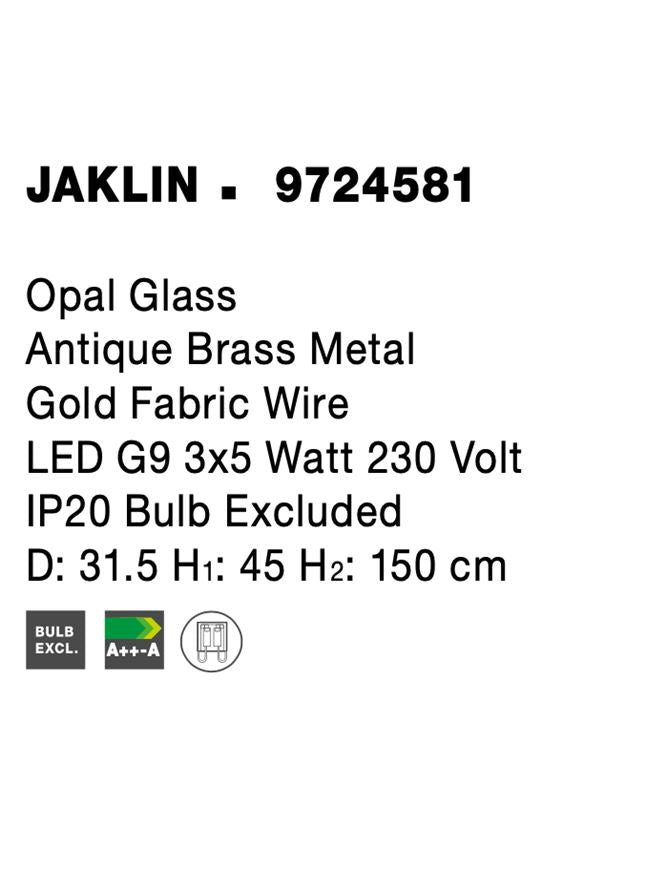 Lustra Nova Luce JAKLIN 9724581