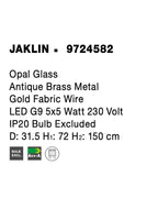 Lustra Nova Luce JAKLIN 9724582