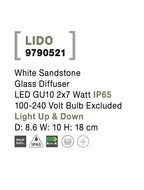 Aplica exterior iluminare sus/jos Nova Luce LIDO 9790521