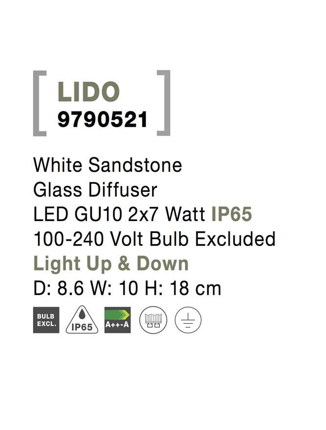 Aplica exterior iluminare sus/jos Nova Luce LIDO 9790521