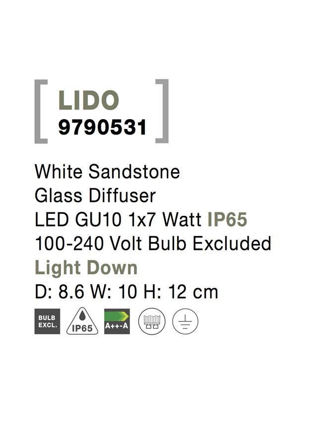 Aplica exterior Nova Luce LIDO 9790531