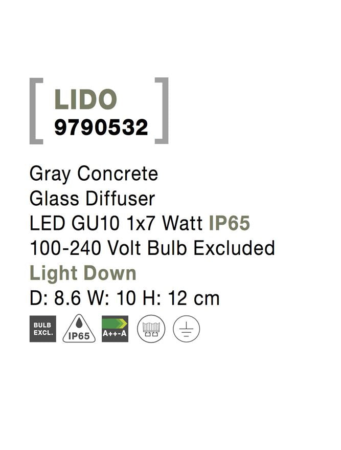 Aplica exterior Nova Luce LIDO 9790532