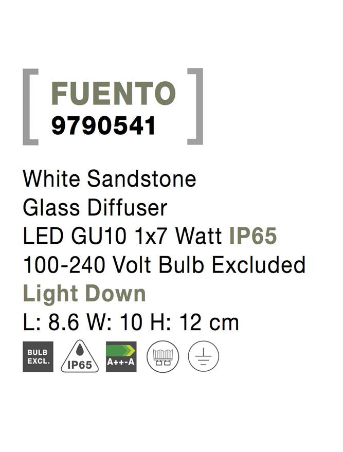 Aplica exterior Nova Luce FUENTO 9790541