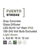 Aplica exterior Nova Luce FUENTO 9790542