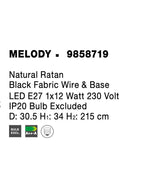 Pendul Nova Luce MELODY 9858719