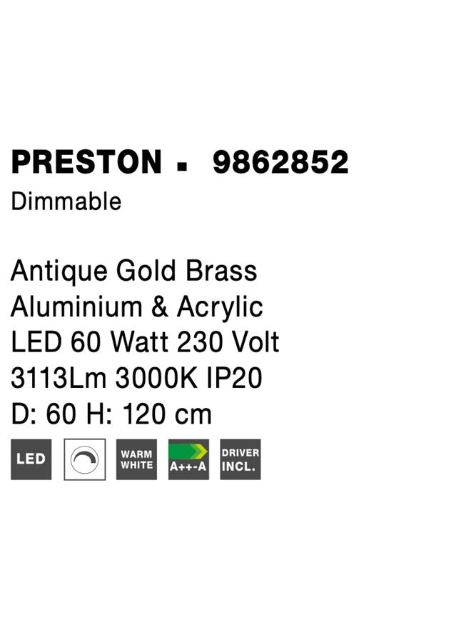 Lustra Nova Luce PRESTON 9862852