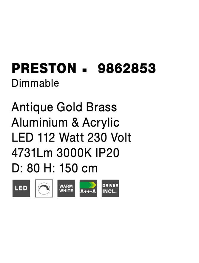 Lustra Nova Luce PRESTON 9862853