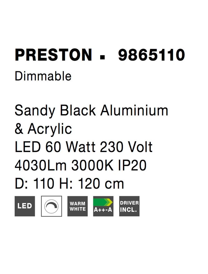 Lustra Nova Luce PRESTON 9865110