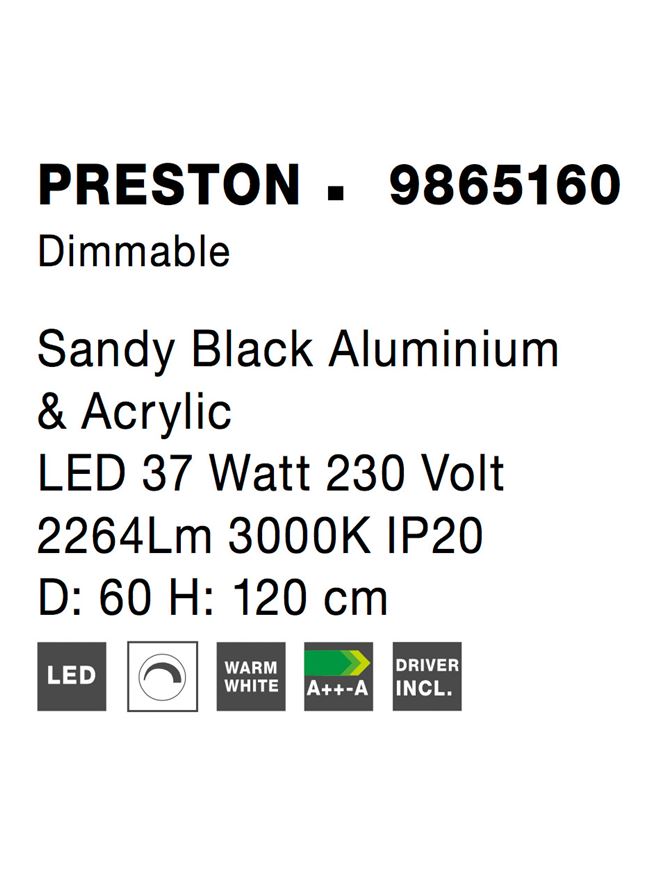 Lustra Nova Luce PRESTON 9865160