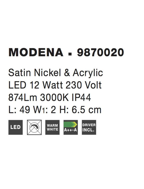 Aplica baie Nova Luce MODENA 9870020