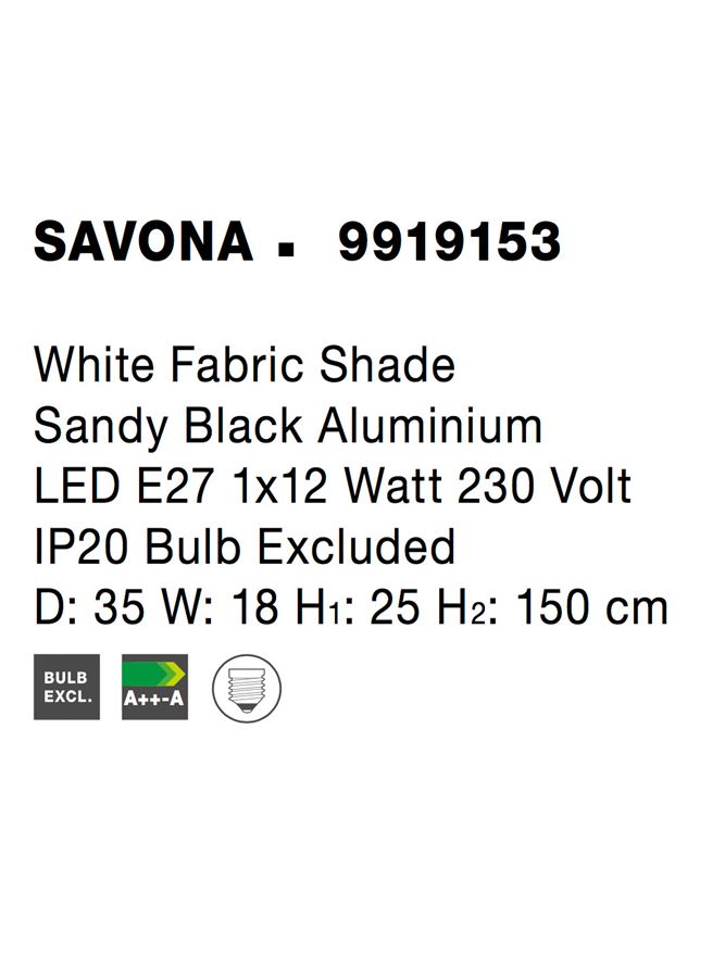 Lampadar Nova Luce SAVONA 9919153