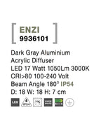 Aplica exterior Nova Luce ENZI 9936101