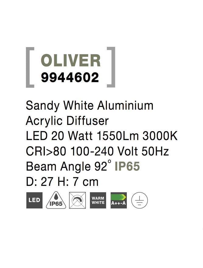 Plafoniera exterior Nova Luce OLIVER 9944602