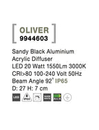 Plafoniera exterior Nova Luce OLIVER 9944603