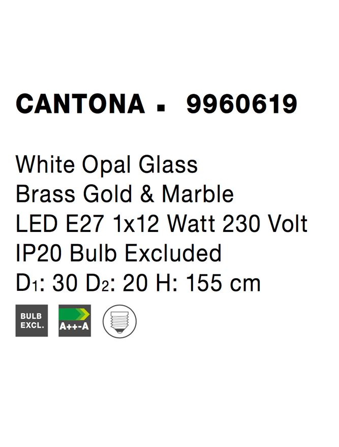 Lampadar Nova Luce CANTONA 9960619