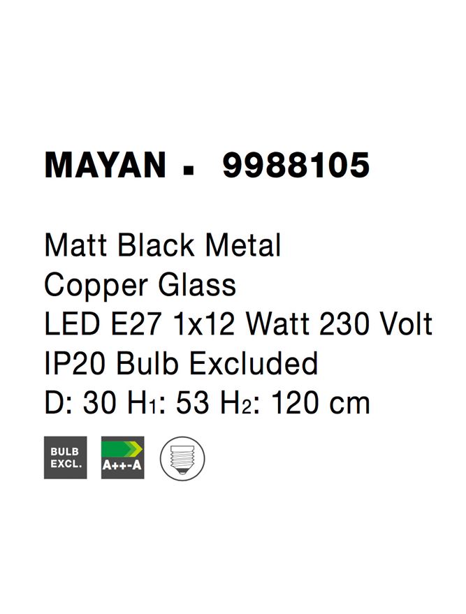 Pendul Nova Luce MAYAN 9988105
