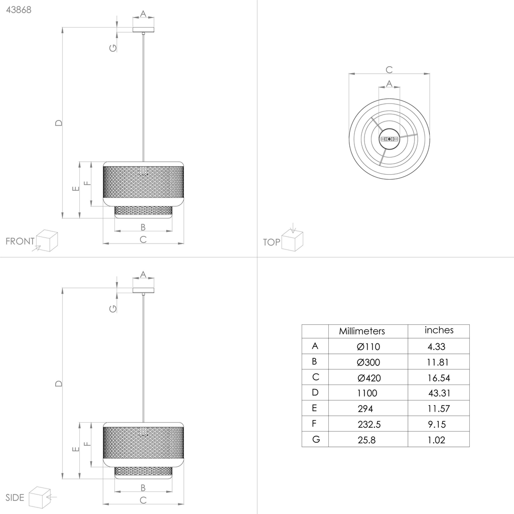 Pendul EGLO HETTONLE 43868