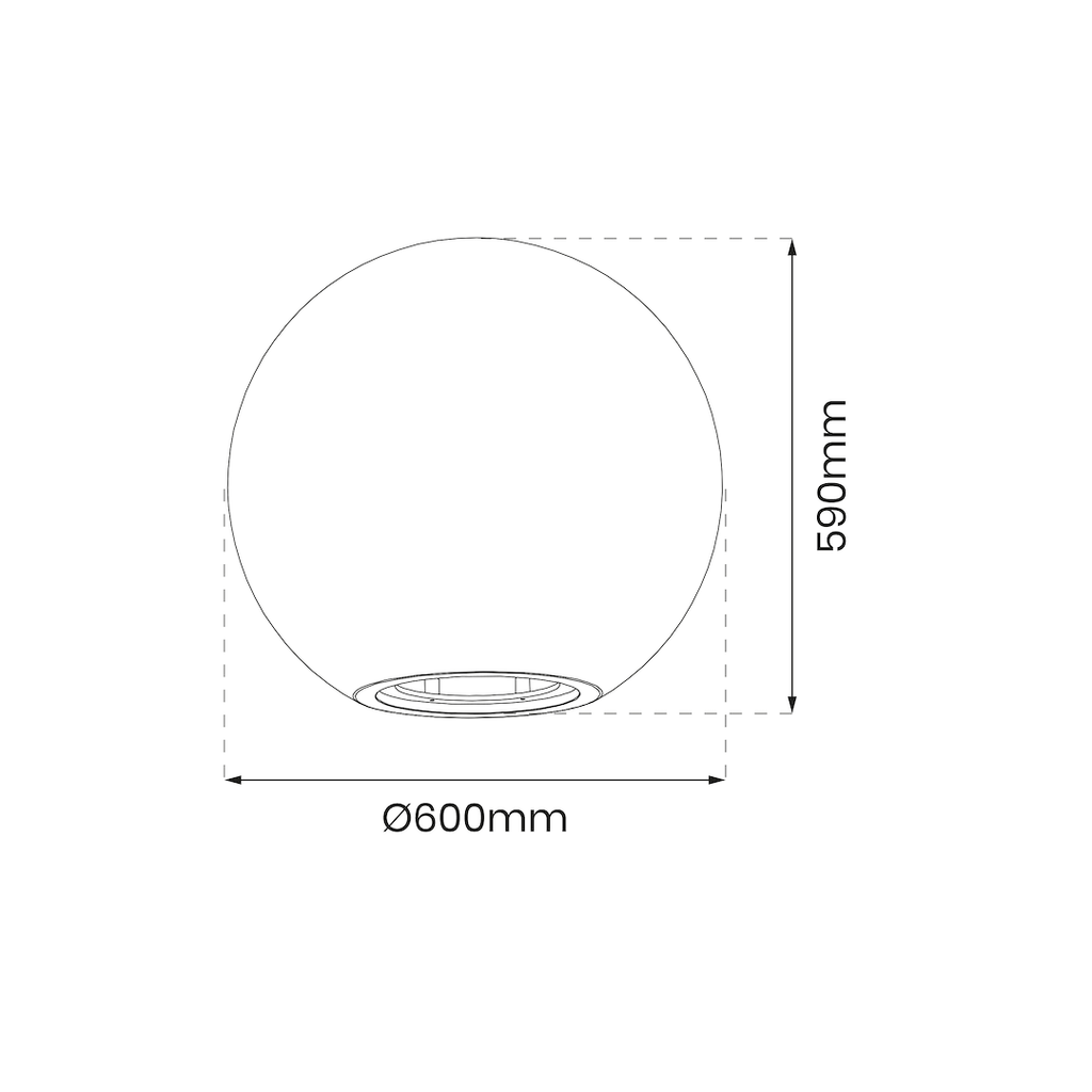 Veioza exterior (Bila Gradina) Milagro Globo White EKO0459