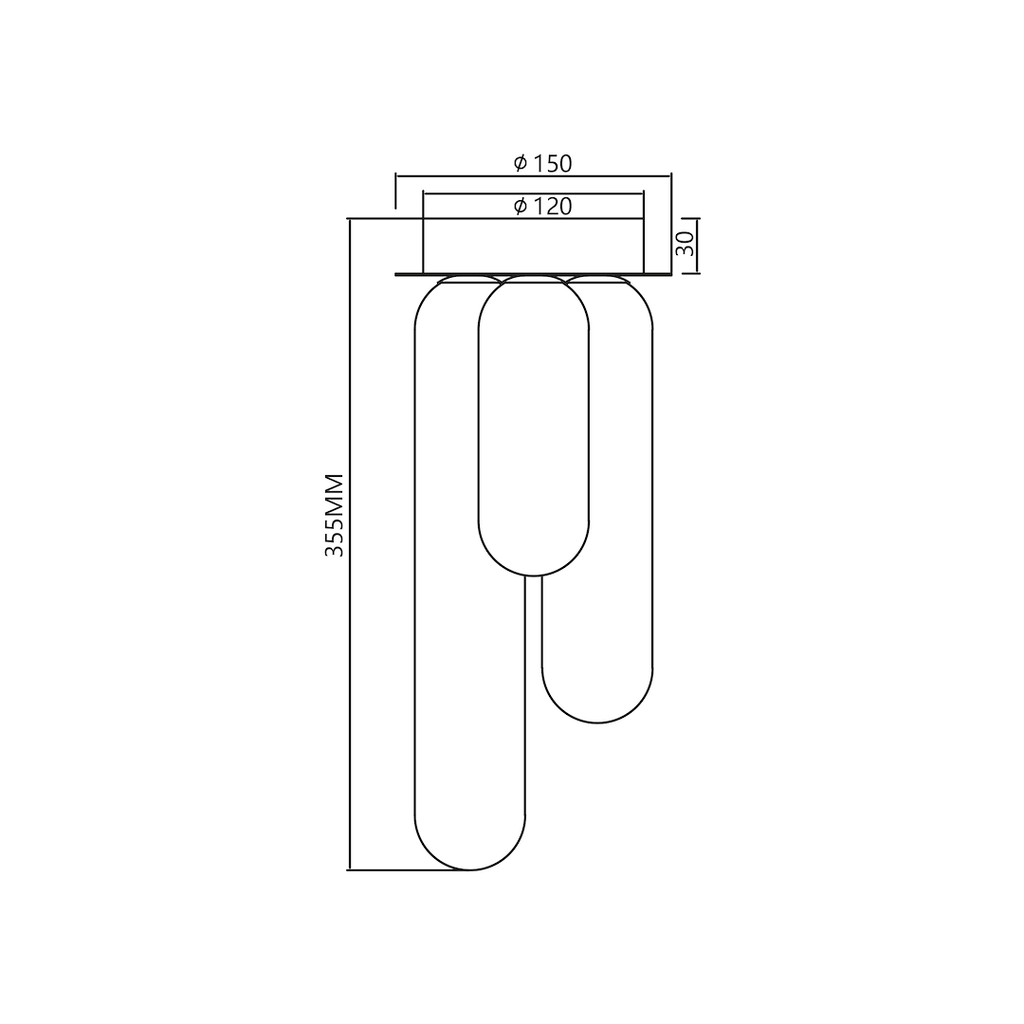Plafonieră Milagro Pax Gold ML0340