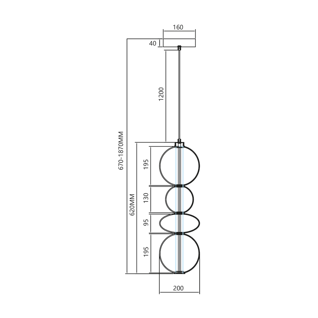Pendul Milagro Daphne Black ML0347