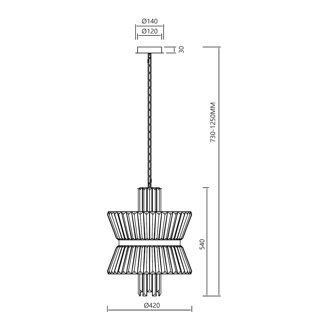 Candelabru Milagro Aurelia Chrome ML0404