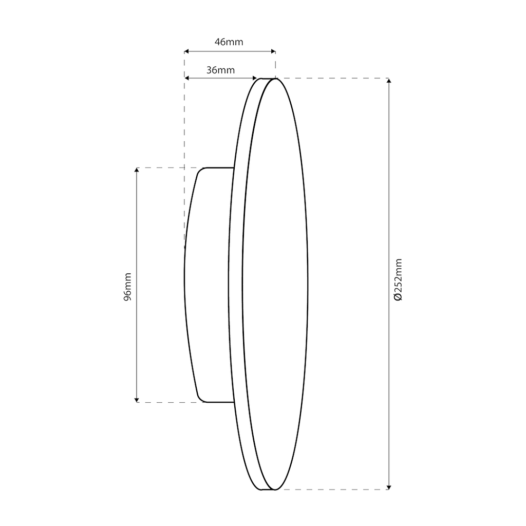 Aplică exterior Milagro Disk Black ML1288