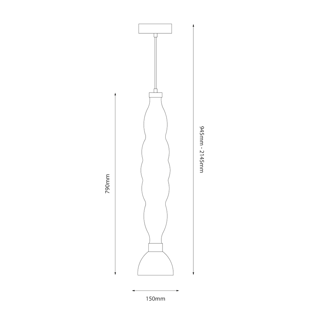 Pendul Milagro Lucco Fume ML1415