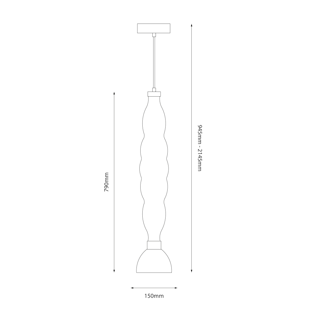 Pendul Milagro Lucco Fume ML1415