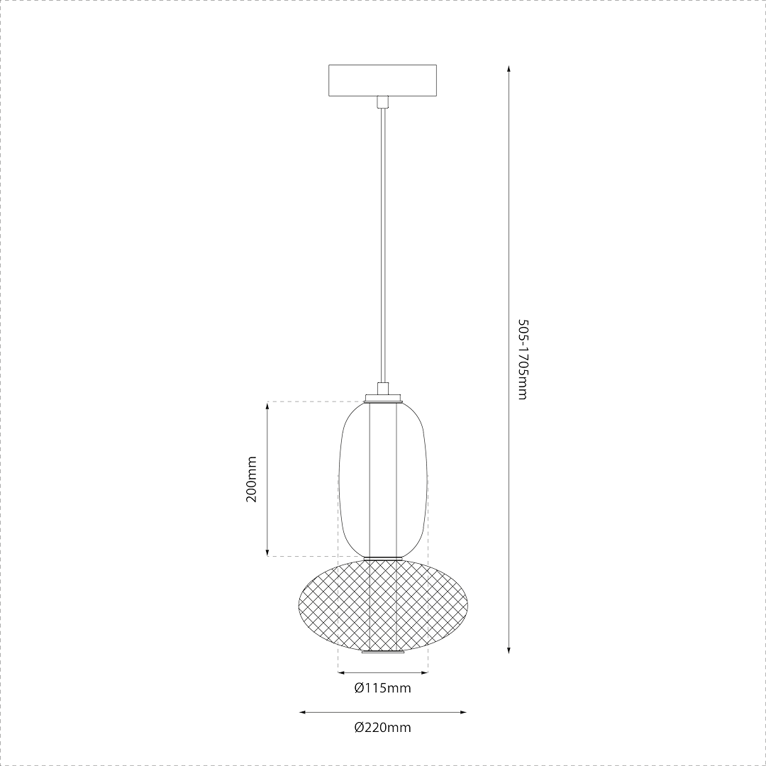 Pendul Milagro Arame Black ML1432