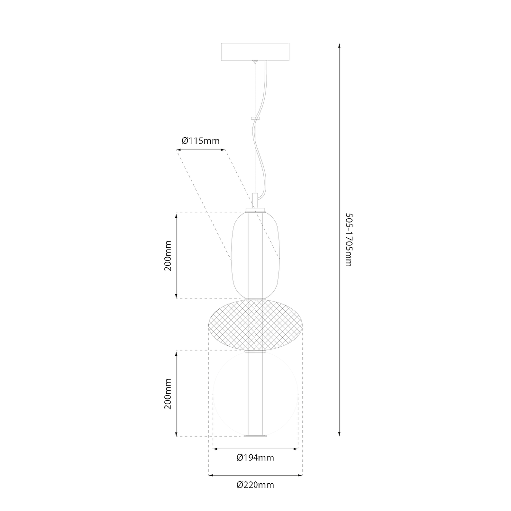 Pendul Milagro Arame Black ML1433