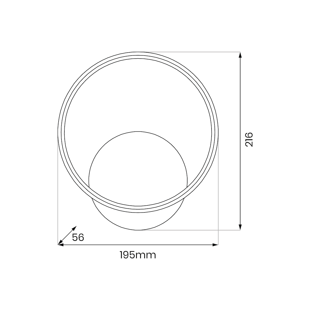 Aplica Milagro Hoop Black ML1540