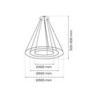 Lustra Milagro Hoop Black ML1543