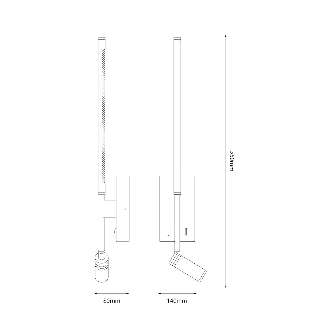 Aplica Milagro Torch White ML1567
