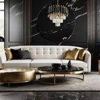 Candelabru Milagro Cristal Black & Gold ML1634