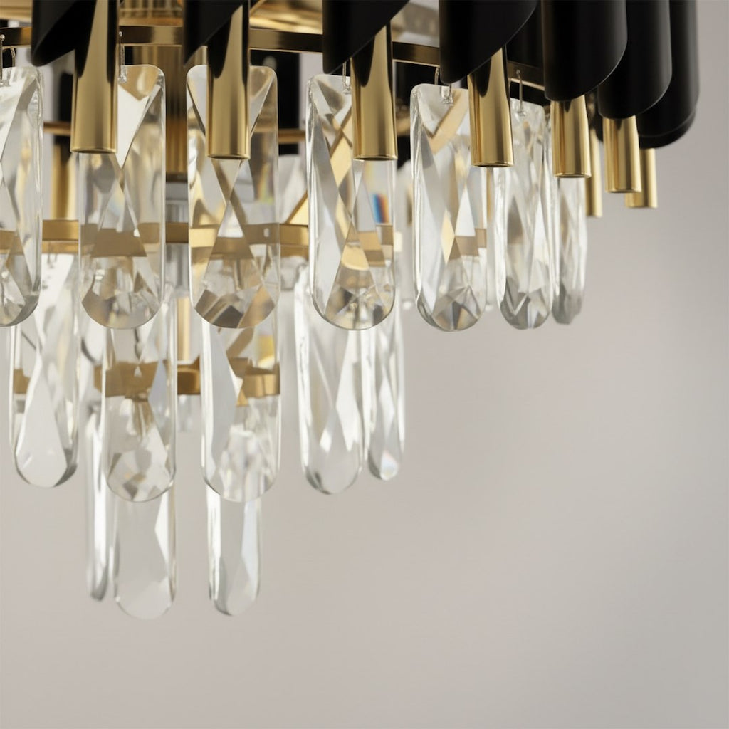 Candelabru Milagro Cristal Black & Gold ML1634