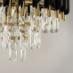 Candelabru Milagro Cristal Black & Gold ML1634