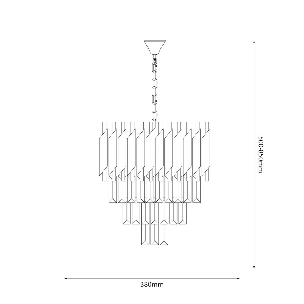 Candelabru Milagro Cristal Black & Gold ML1634