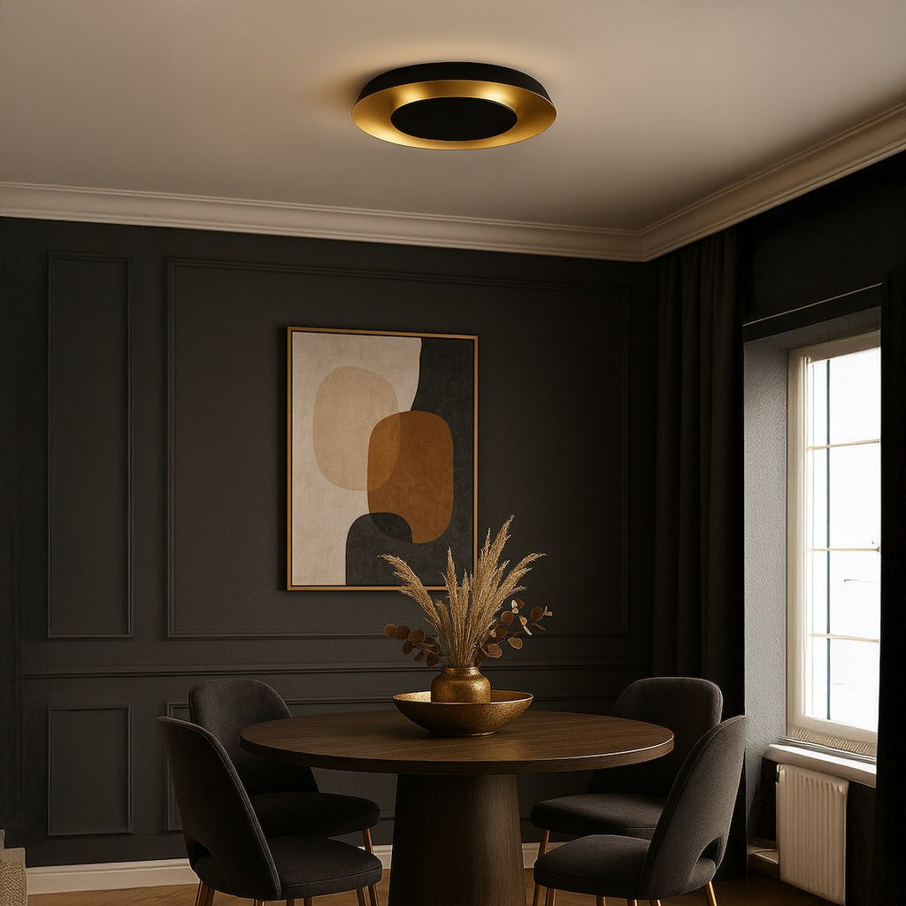 Plafoniera Milagro Piattino Black & Gold ML1812