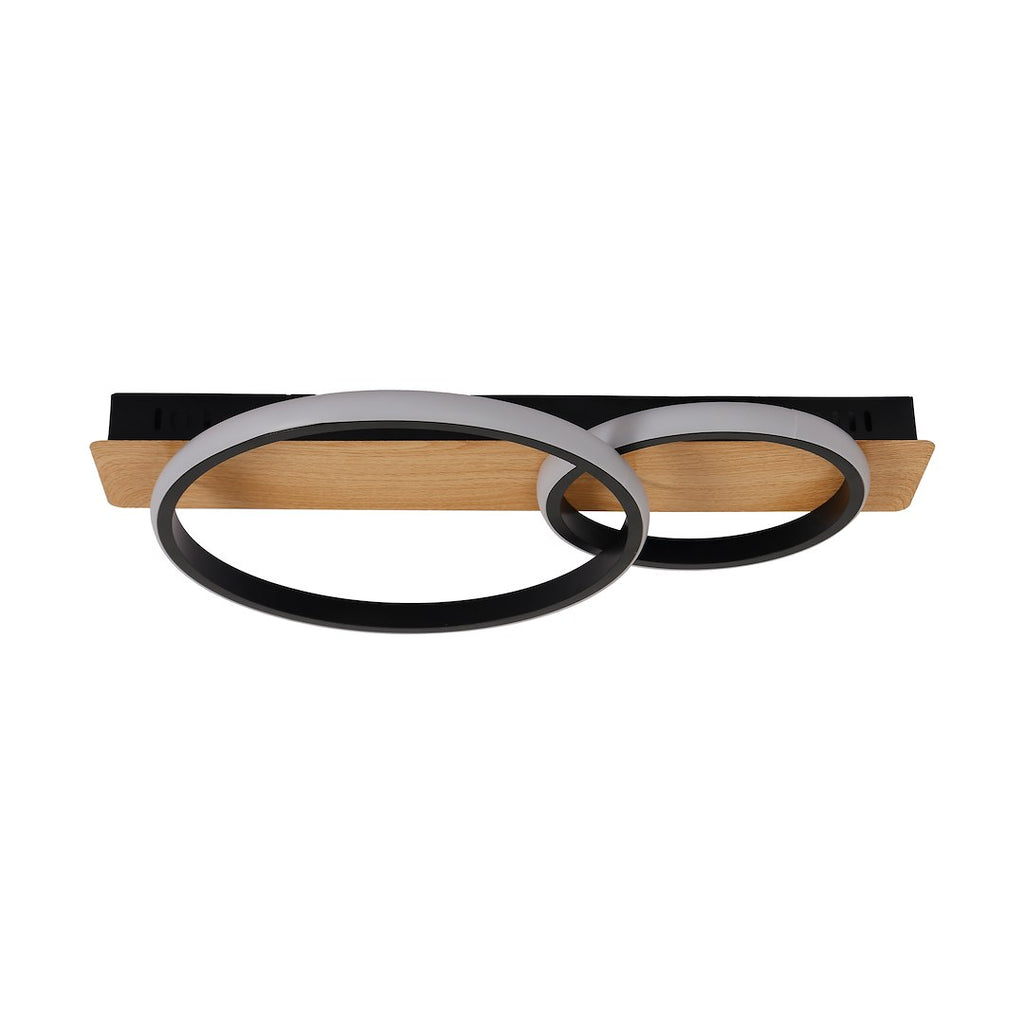 Plafoniera Milagro Rowena Black & Wood ML1851