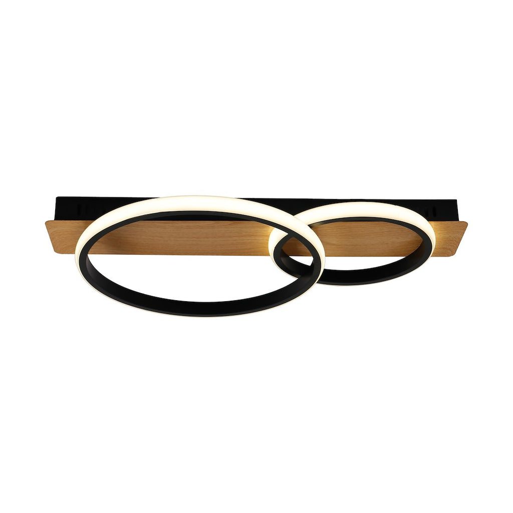 Plafoniera Milagro Rowena Black & Wood ML1851