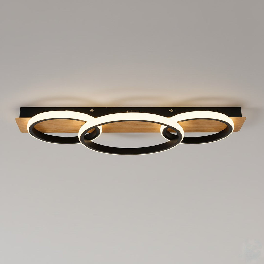Plafoniera Milagro Rowena Black & Wood ML2060