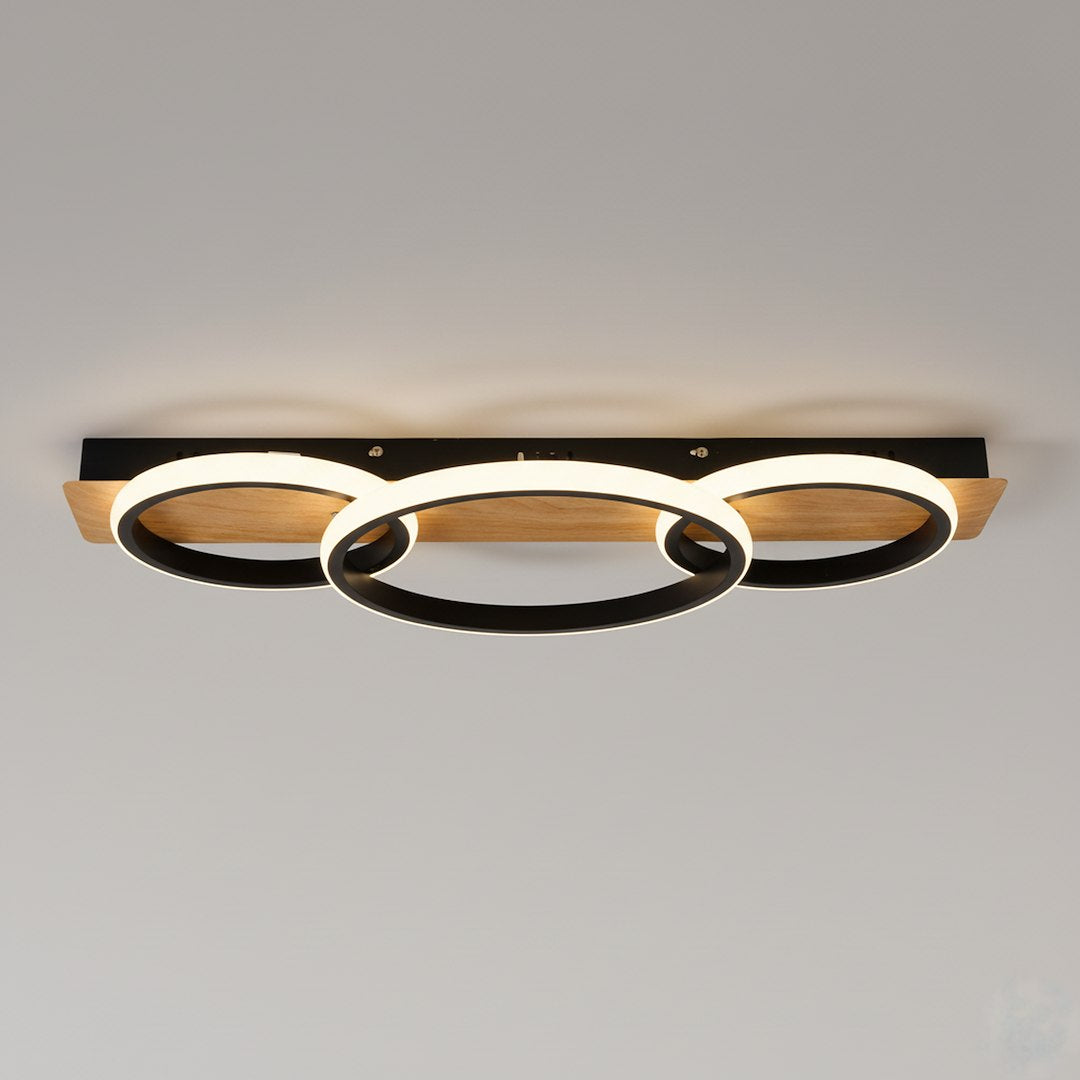 Plafoniera Milagro Rowena Black & Wood ML2060